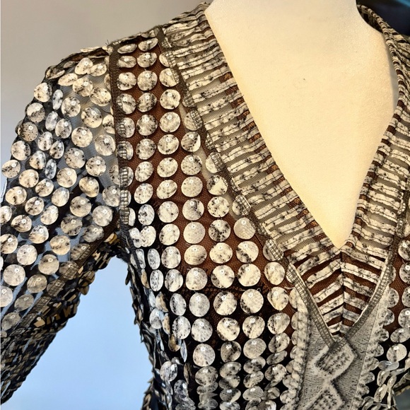 Byron Lars Anthropologie Paillette Pleated Dress - Picture 9 of 14